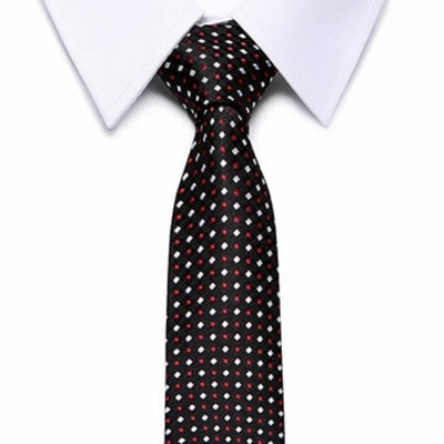 Cravate Noire Pois Rouge Et Blanc