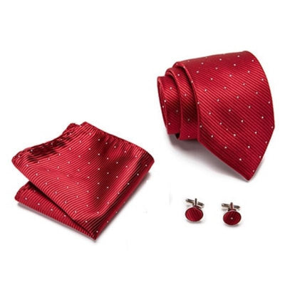 Cravate Rouge A Pois Blanc