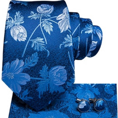 Cravate Fleur Bleue