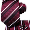 Cravate Rouge Bordeaux Et Noir