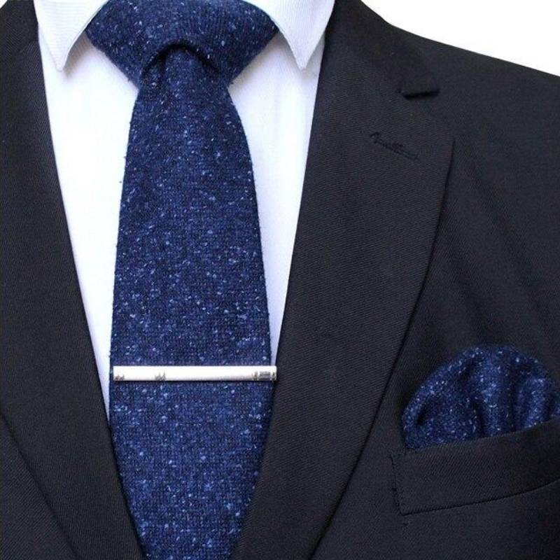 Cravate Laine Bleu Marine
