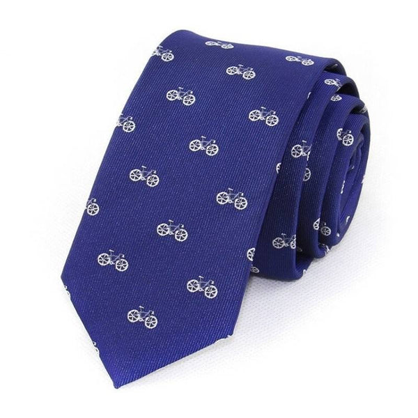 Motos | Cravatta Blu Navy Da 6 Cm Con Bicicletta | Disponibile - Foto 6