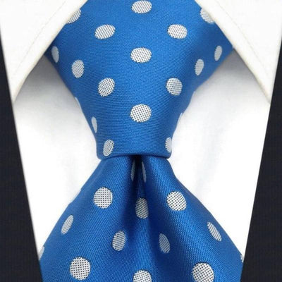 Cravate Bleu A Pois
