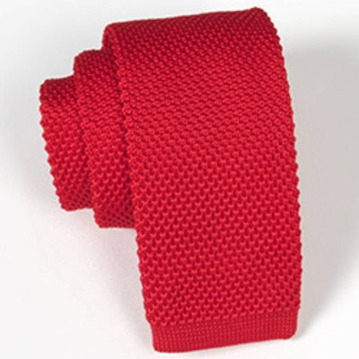 Cravate Tricot Rouge