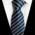 Cravate Bleu Océan à Rayures Brun Clair