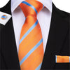 Cravate Bleu Et Orange