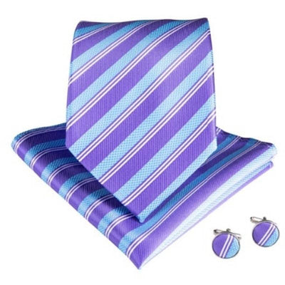 Cravate Rayée Bleu