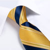 Cravate Bleu Et Jaune